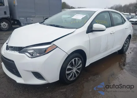 2015 Toyota Corolla Le z USA, uszkodzony, nr VIN 2T1BURHE3FC383092